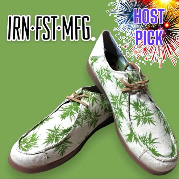 🎉HP🎉 NWOB IRON FIST Hopper Best Buds Laced Oxford in Natural. Mens Size 9.5 👞 - Picture 1 of 11
